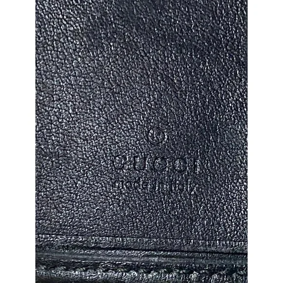 Gucci Guccissima Trifold Leather Key Case in Black - Picture 5 of 7